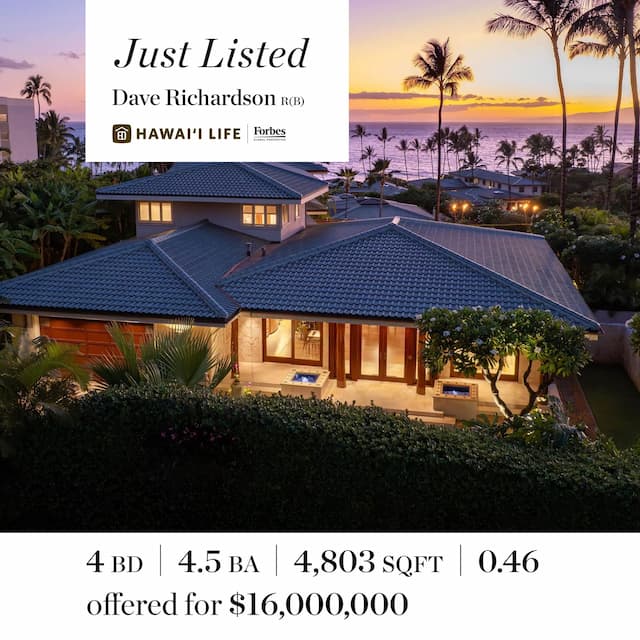 Living in Kihei, Hawaii. Located in the prestigious Maluhia community of Wailea, this residence features lush tropical landscaping, a private pool, and a private drive.